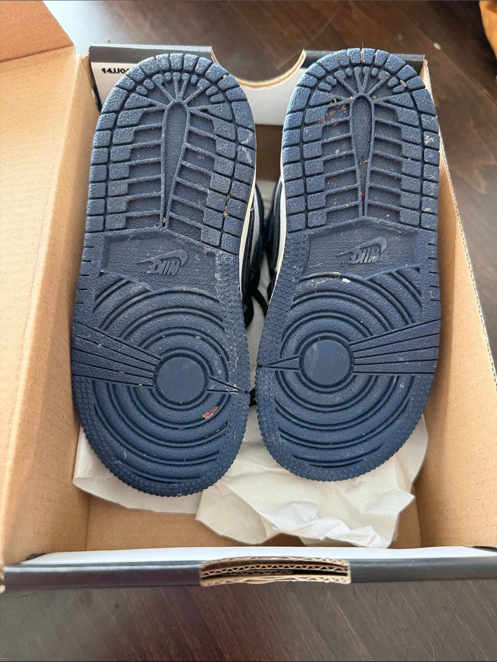 Nike Kids Navy, White & Black High-Top Sneakers